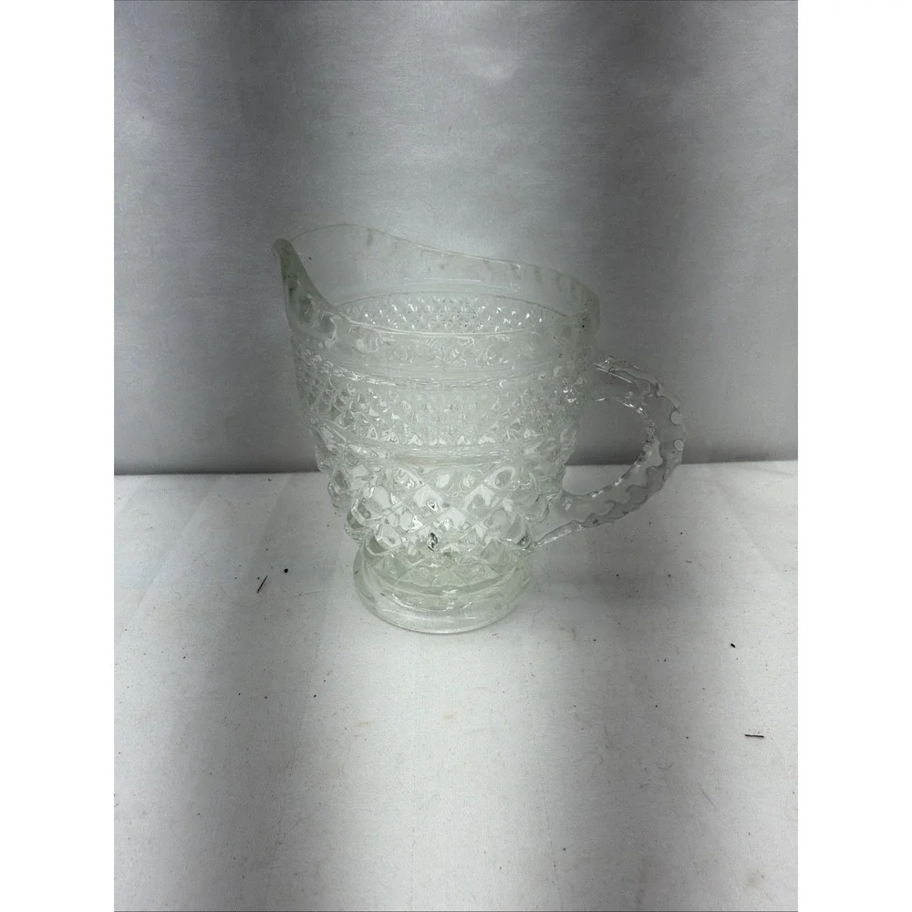 VINTAGE‎ 1960'S Anchor Hocking Wexford Creamer Glass Pitcher